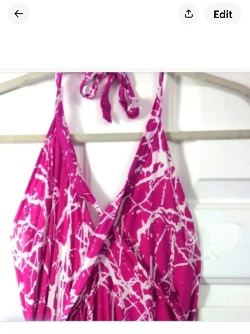 Pink Maxi Dress Backless Halter Beachwear Lounge wear - Picture 3 of 7